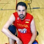 Germán Gabriel, tras uno de los entrenamientos en Madrid