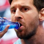 Messi, durante su comparecencia de prensa