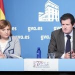 La consellera de Infraestructuras, Isabel Bonig y el vicepresidente Císcar