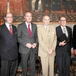 Pedro Schwartz, Jaime Lamo de Espinosa, Alberto Fabra, Santiago Grisolía, Juan Velarde y Ramón Tamames