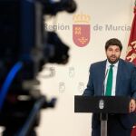 El presidente regional en funciones, Fernando López Miras