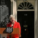 Theresa May en su discurso de renuncia el 7 de junio 2019