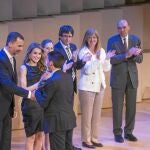 Los Príncipes, acompañados por varias autoridades como la ministra Ana Pastor, hicieron entrega de los premios, ayer en el auditorio de Girona