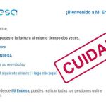 Endesa alerta de una estafa en la que suplantan la identidad de la empresa y envían avisos de reembolso de una factura para obtener datos personales