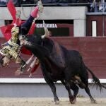 Iván Fandiño, en el momento de la cogida