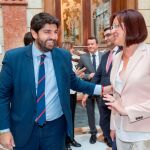 Los candidatos a la Presidencia de la Comunidad, Fernando López Miras (PP) e Isabel Franco (Cs), en una foto de archivo