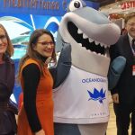 La presidenta del Oceanogràfic, Celia Calabuig, la vicepresidenta del Consell, Mónica Oltra, el presidente de la Generalitat, Ximo Puig y la presidenta de la Fundación del Oceanogràfic, Mercedes Calabuig