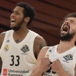 Thompkins y Llull, en un partido de la Final Four
