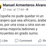 Uno de los polémicos mensajes del candidato
