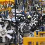 Cadena de montaje de la fábrica de Nissan en la Zona Franca de Barcelona