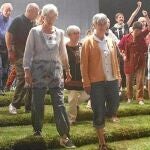 Integrantes del Colectivo de Exiliados Políticos Vascos en el acto de ayer en Biarritz