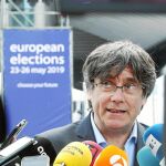 El expresidente catalán dio una rueda de prensa ayer ante el Europarlamento / Reuters