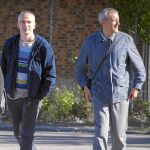 El ex dirigente de Batasuna Joseba Permach (izq.), a su llegada ayer a la Audiencia Nacional