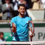 Dominic Thiem celebra la victoria ante Djokovic
