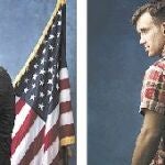 De izda. a dcha., Rob Lowe como John Fitzgerald Kennedy y Will Rothlaar caracterizado como Lee Harvey Oswald