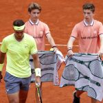 Nadal, en un parón de la final ante Thiem