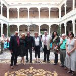 En la imagen (I a D), Carlos Aganzo, Nieves Herrero, Arturo Pareja Obregón, Alicia Viladomat, General José Rivas, Rocío López, Javier Lostalé y Carmen Romero
