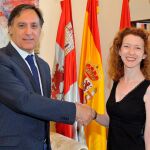 El alcalde de Salamanca, Carlos García Carbayo, junto a Ana Suárez, de Ciudadanos