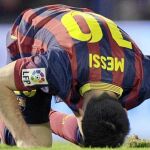 Leo se lamenta tras fallar una ocasión