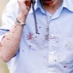 Francisco José Garzón, maquinista del tren siniestrado, minutos después del accidente