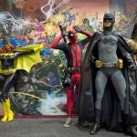 Personas disfradas durante la celebración del Comic Con 2013