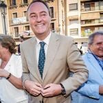 El presidente Fabra junto al secretario general del PPCV, Castellano, la alcaldesa de Valencia, Barberà, y el presidente de la Diputación, Alfonso Rus