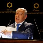 Benjamin Netanyahu durante una rueda de prensa/ AP