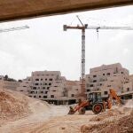 Obras de construcción en la colonia de Pisgat Zeev, al norte de Jerusalén