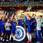 Los jugadores del Chelsea celebran su triunfo ante el Arsenal en Baku / Efe