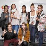 Ona Carbonell, Amaya Valdemoro, Ana Peleteiro, Jennifer Pareja, Mireia Belmonte, Patricia Rodríguez y Natalia Golding