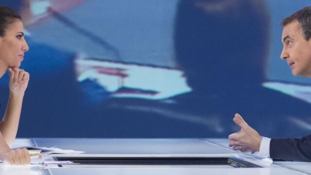 Un momento de la entrevista de Rodríguez Zapatero con Ana Pastor en La Sexta