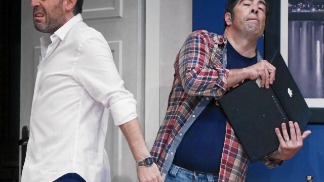 Molero (izda.) y Jiménez, en la obra