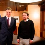 Pedro Sánchez y Pablo Iglesias/C. Bejarano