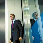 Pablo Casado, ayer, tras el Comité Ejecutivo que valoró los resultados de las elecciones. Foto: Alberto R. Roldán