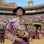 El diestro de Galapagar, durante su paseíllo en Valencia
