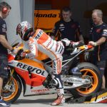 Pedrosa durante los test en Sepang