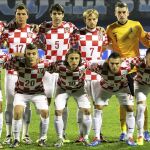 Los jugadores de la selección croata, posan antes del partido de clasificación contra Islandia disputado en noviembre