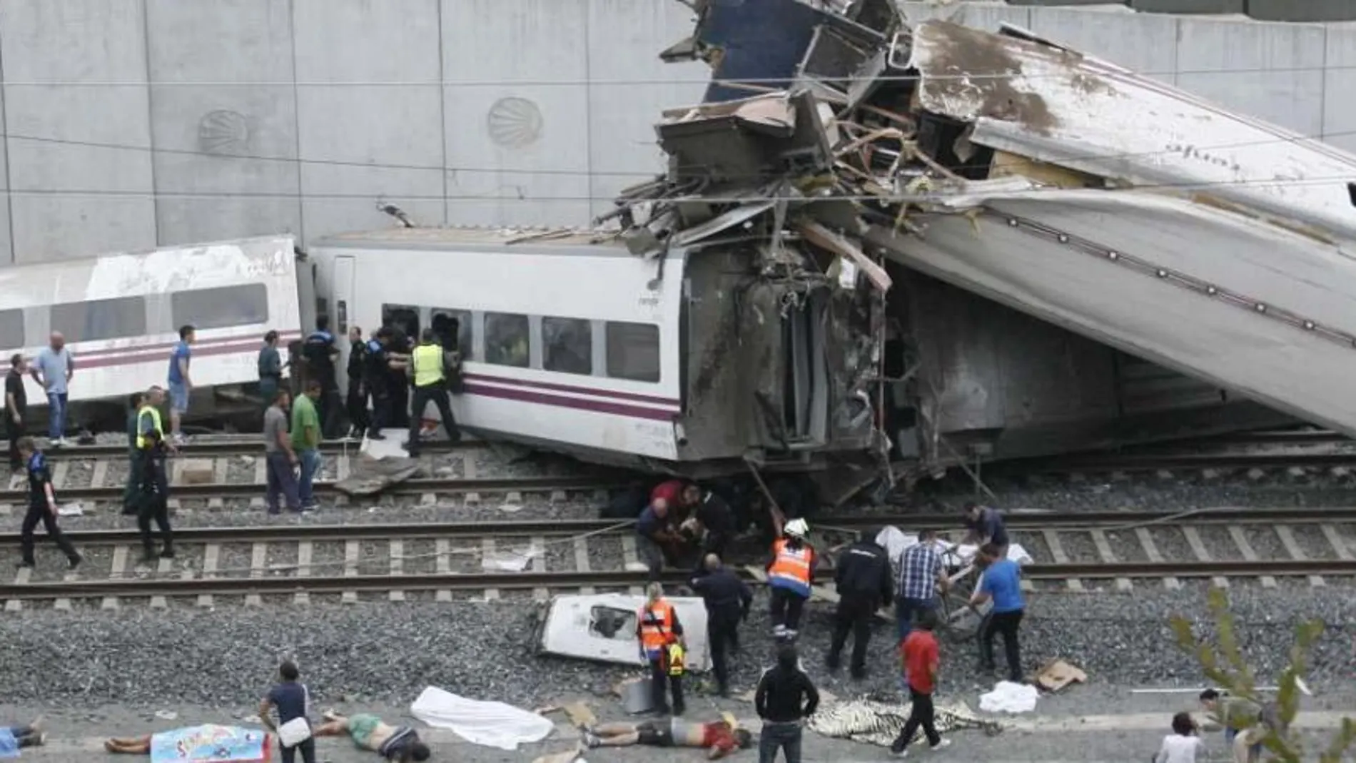 Imagen de archivo del accidente ferroviario en Angrois.