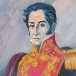 Óleo de Simón Bolívar, de la autora Irene Iribarren, que integra la muestra «El sueño de Simón Bolívar»