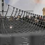 Este Roskilde 6, un navío de guerra de 37 metros, es la estrella de la exposición