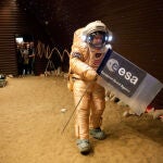 Una de las pruebas sobre la superficie simulada de Marte