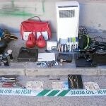 Los agentes interceptaron a cuatro de los ladrones del robo de Pezuela de Torres cuando huían en un vehículo con el materíal robado del asalto a una vivienda