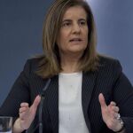 Fátima Báñez durante la rueda de prensa del consejo de ministros
