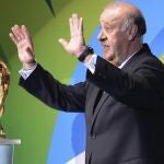 El seleccionador español Vicente Del Bosque, durante el pasado sorteo del Mundial
