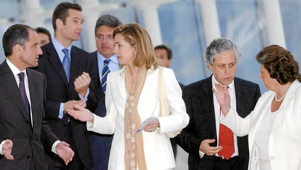 La Infanta Cristina, Camps, Urdangarin y Barberá en una entrega de los premios en Valencia en 2004