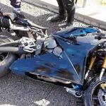 Los delincuentes habían pintado de negro la motocicleta azul en la que cometían sus atracos