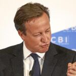 Cameron da un discurso en la cena anual de la patronal CBI en Glasgow