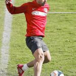 Diego, en el entrenamiento de ayer