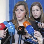 La presidenta de la Junta, Susana Díaz, ayer en Bruselas