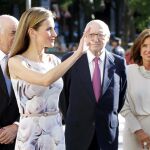 La Reina Letizia, a su llegada a la inauguración de la exposición "El Greco y la pintura Moderna", que ha tenido lugar esta tarde en el Museo del Prado de Madrid